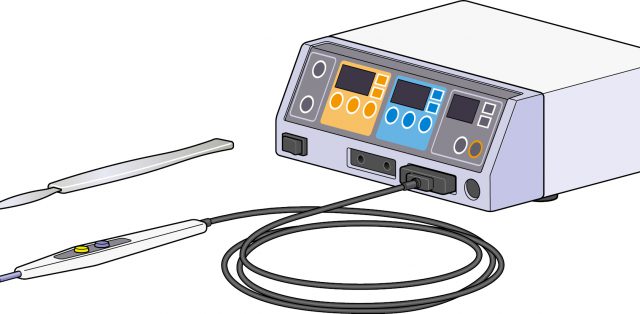 【医療機器の種類】<br>メス（電気メス）